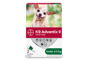 K9 Advantix ll Small Dog under 4.5kg - 2pk