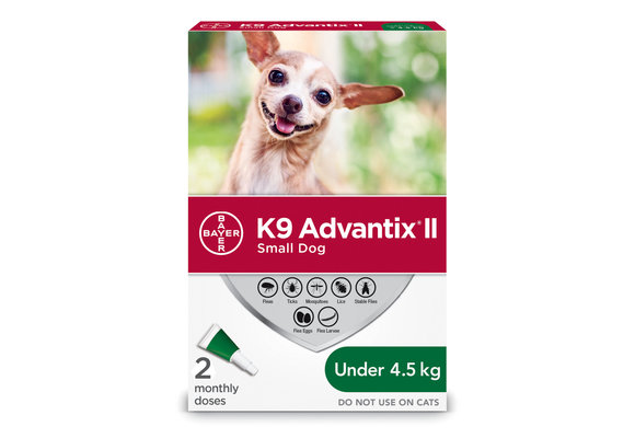 K9 Advantix ll Small Dog under 4.5kg - 2pk