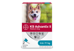 K9 Advantix ll Medium Dog 4.6 - 11kg - 2pk