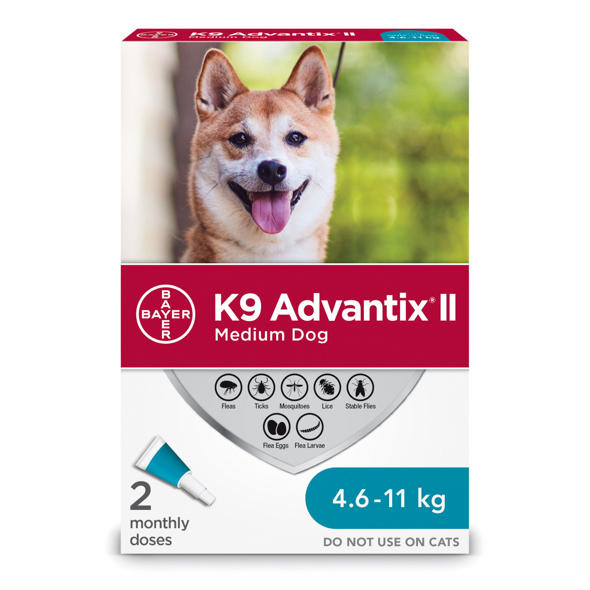 K9 Advantix ll Medium Dog 4.6 - 11kg - 2pk