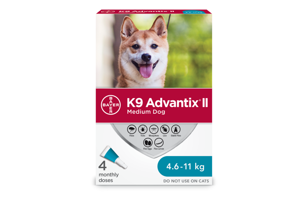 K9 Advantix ll Medium Dog 4.6-11 kg 4pk
