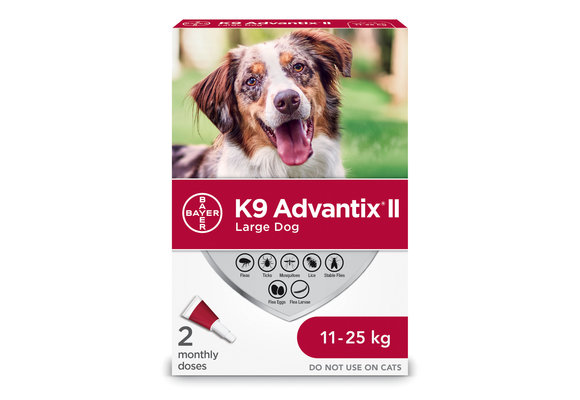 K9 Advantix ll Large Dog 11 - 25kg - 2pk