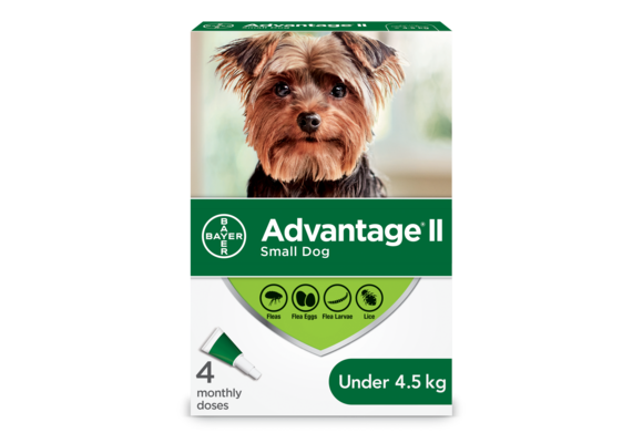 Advantage II Small Dogs under 4.5kg - 4 Dose