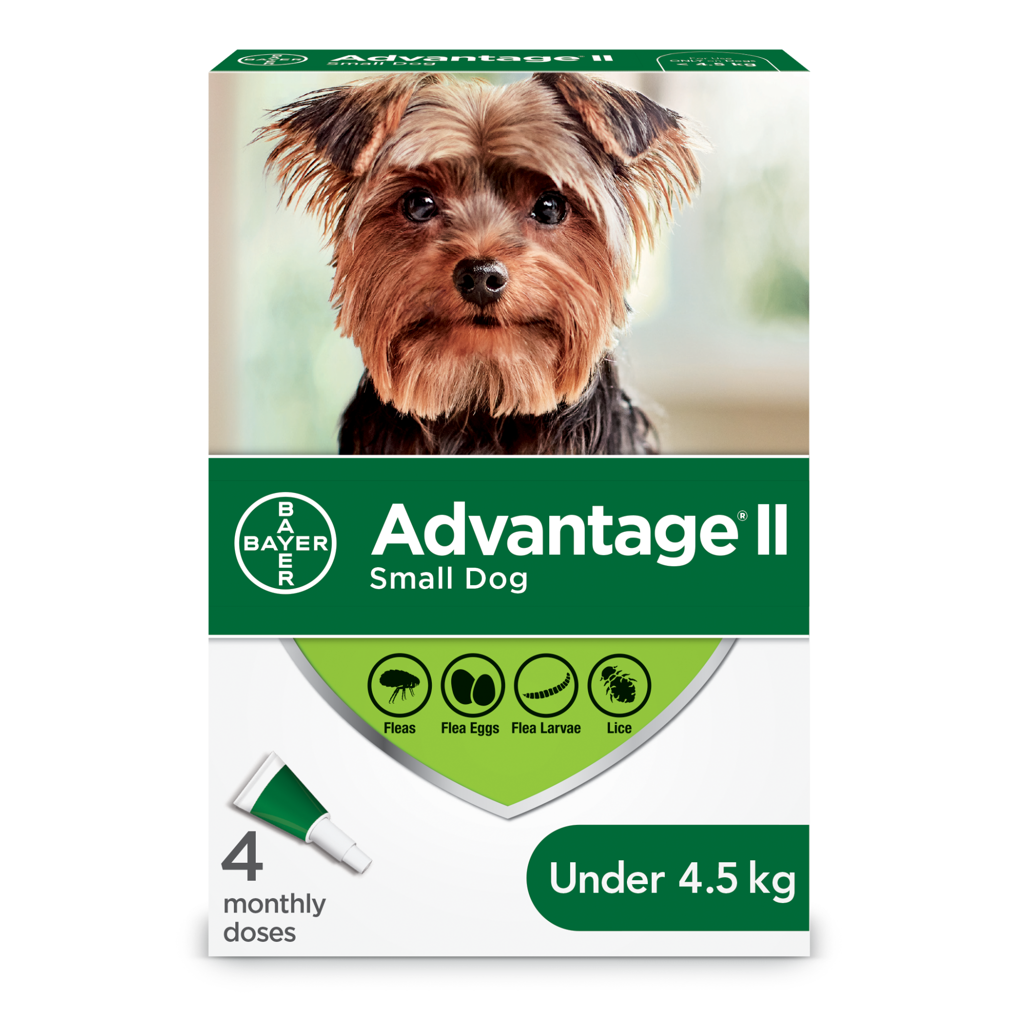 Advantage II Small Dogs under 4.5kg - 4 Dose