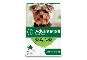 Advantage II Small Dogs under 4.5kg - 2 Dose