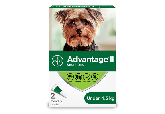 Advantage II Small Dogs under 4.5kg - 2 Dose