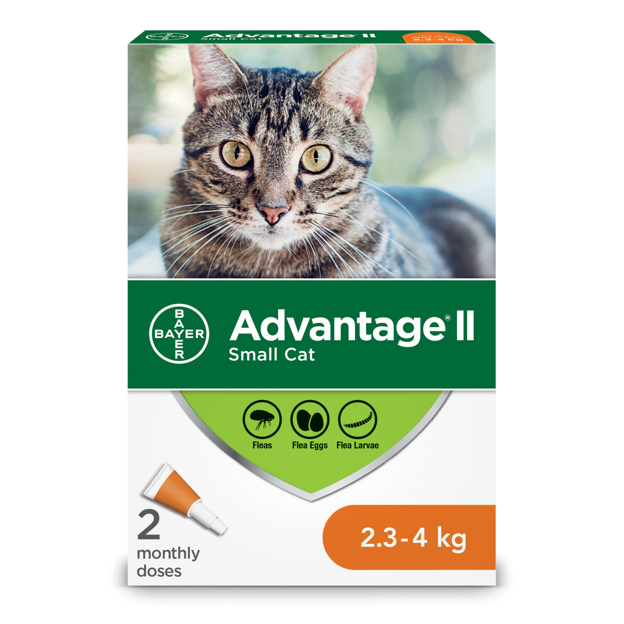 Advantage II Small Cat 2.3-4 kg 2pk
