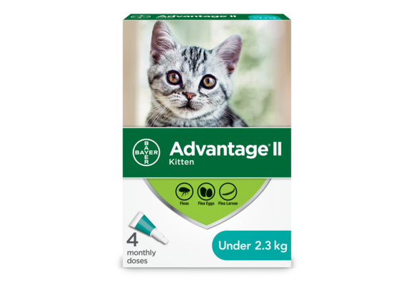 Advantage II Cats/Kittens under 2.3kg - 4-Dose