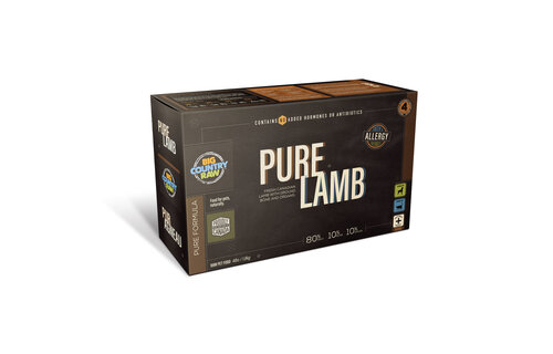 Big Country Raw Pure Lamb Dog 4 x 1 lb Ctn