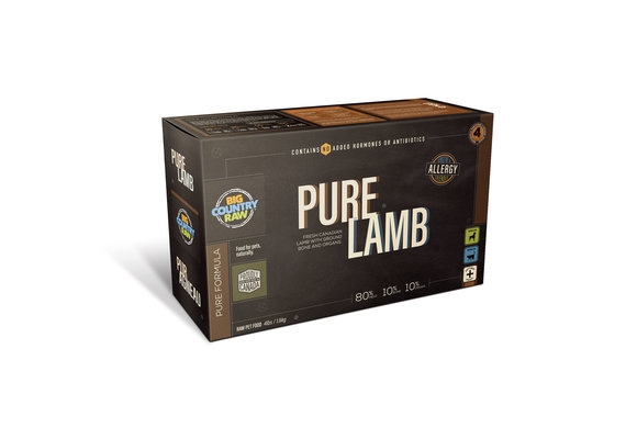 Big Country Raw Pure Lamb Dog 4 x 1 lb Ctn