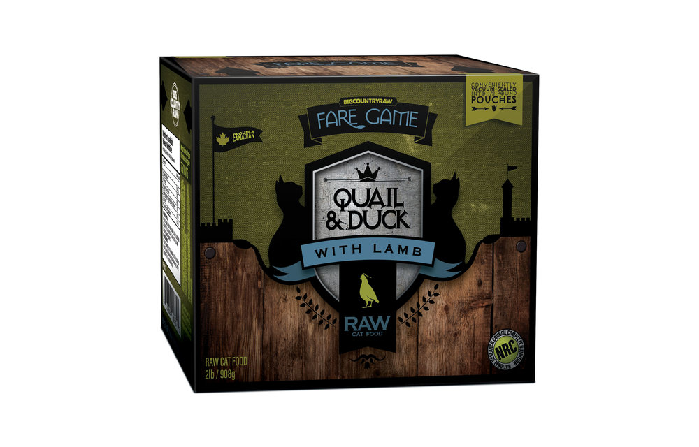 Big Country Raw Fare Game Quail, Duck, & Lamb 4 x 1/2 lb