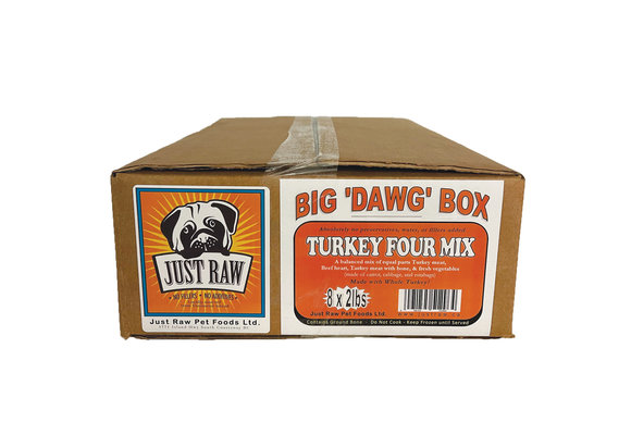 Just Raw Big Dawg Turkey Four Dog 8 x 2 lb