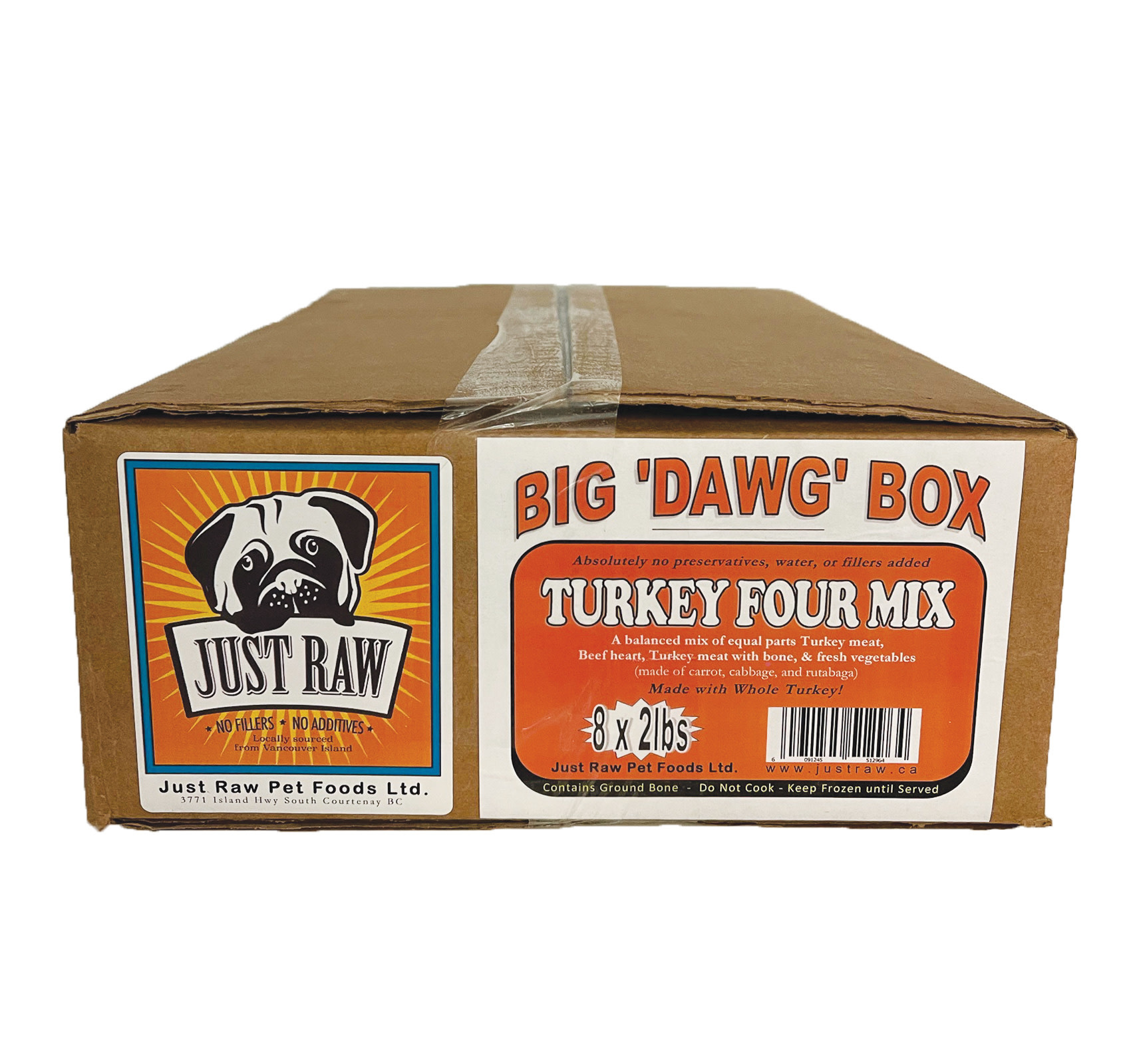 Just Raw Big Dawg Turkey Four Dog 8 x 2 lb