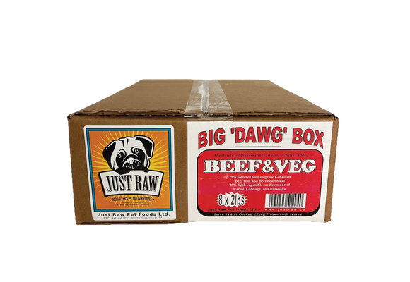 Just Raw Big Dawg Beef & Veg Dog 8 x 2 lb