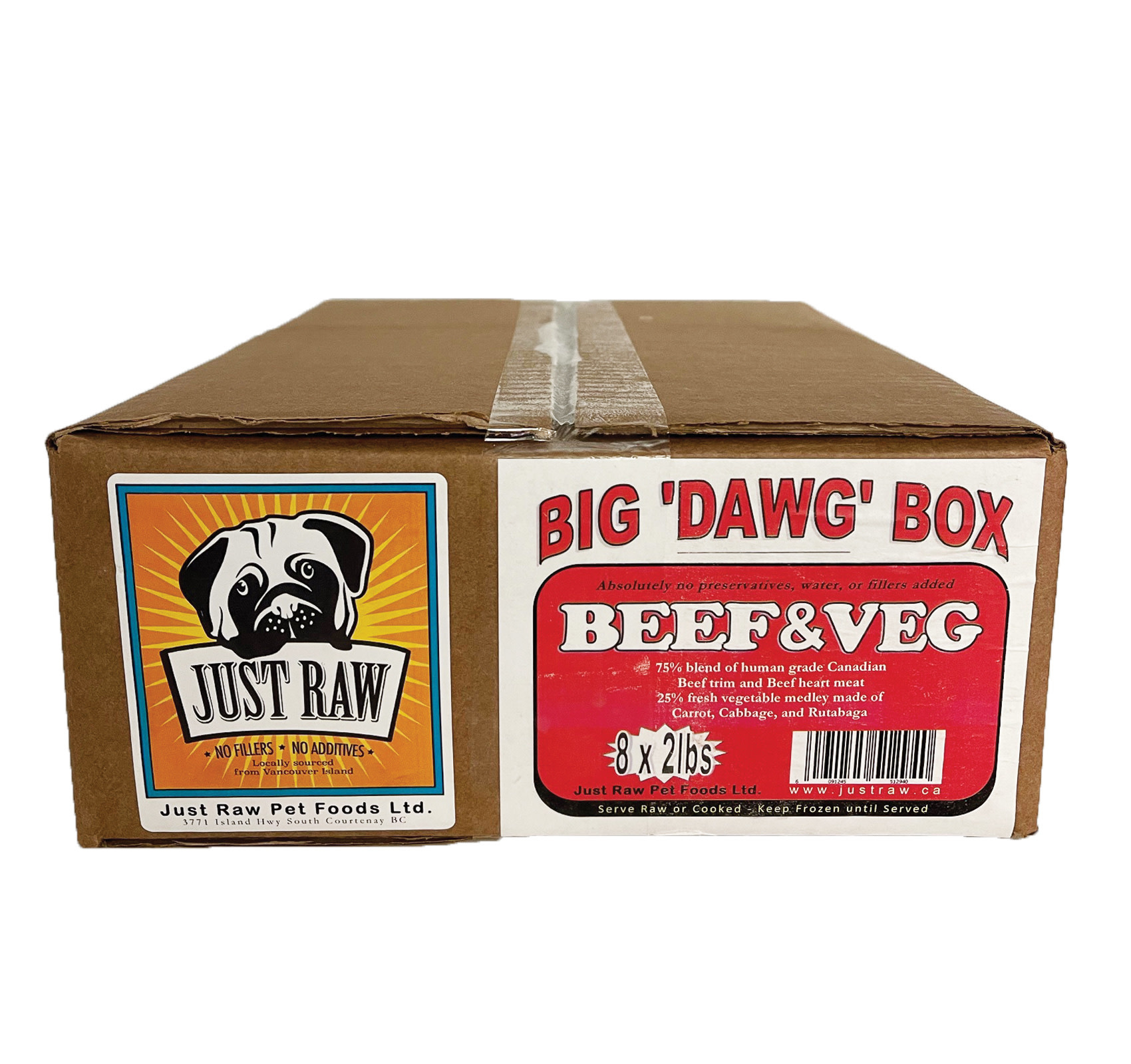 Just Raw Big Dawg Beef & Veg Dog 8 x 2 lb