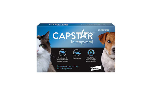 Capstar Oral Flea Tablet Dog & Cat 1-11 kg 6pk