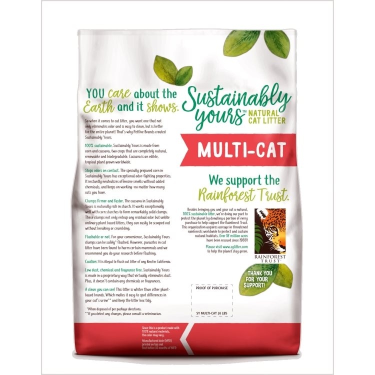Sustainably Yours Multi-Cat Litter 13 lb