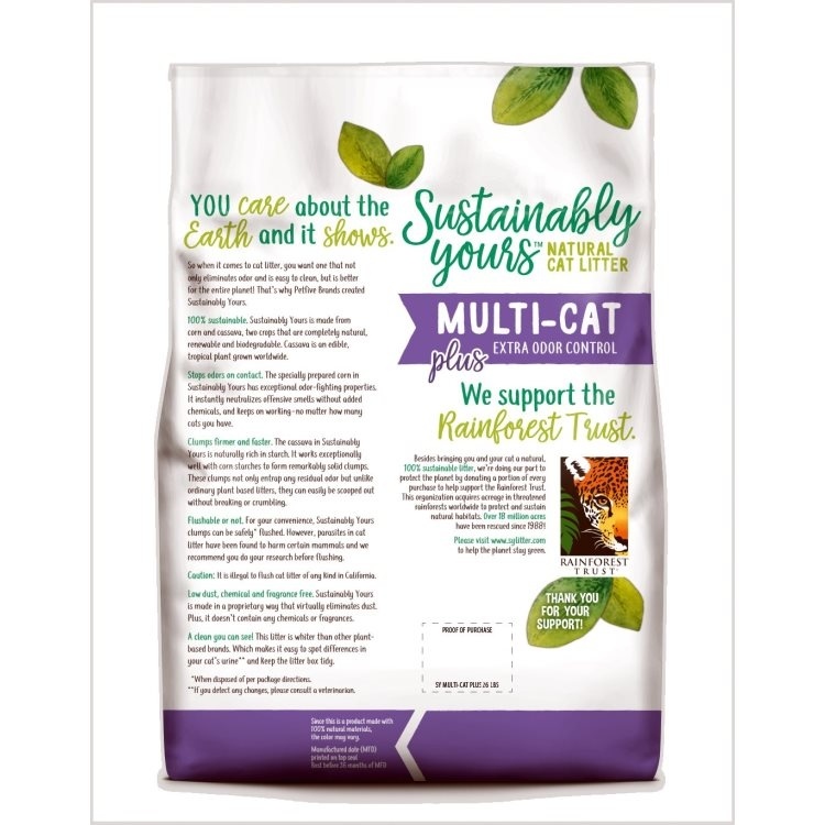 Sustainably Yours Multi-Cat Litter Plus 13 lb