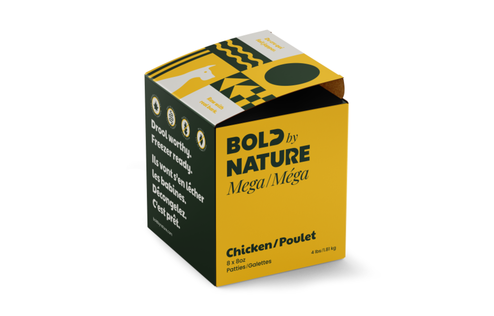 Bold by Nature Mega Raw Chicken Dog 4 lb