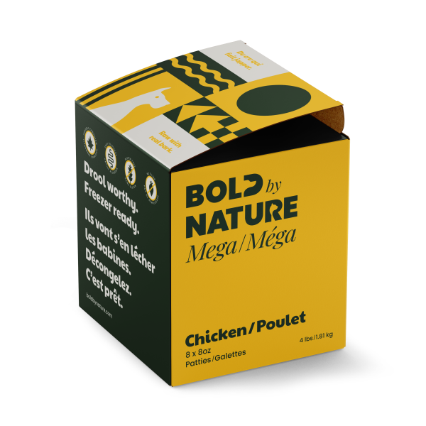 Bold by Nature Mega Raw Chicken Dog 4 lb