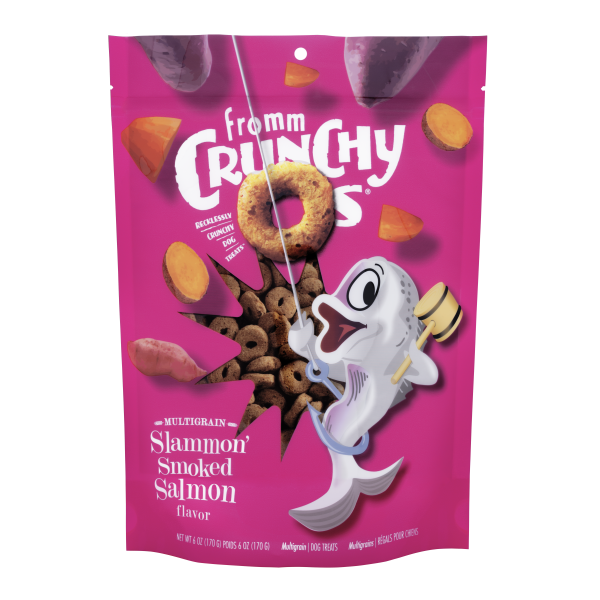 Fromm Crunchy O's Slammon Smoked Salmon Dog 6 oz