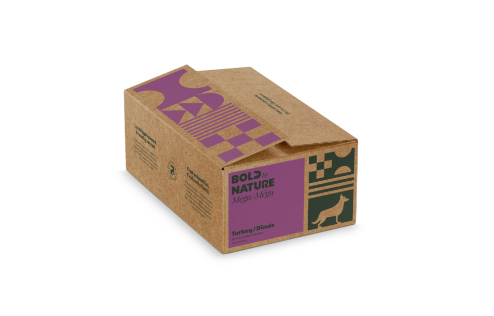 Bold by Nature Mega Raw Turkey Dog 24 lb