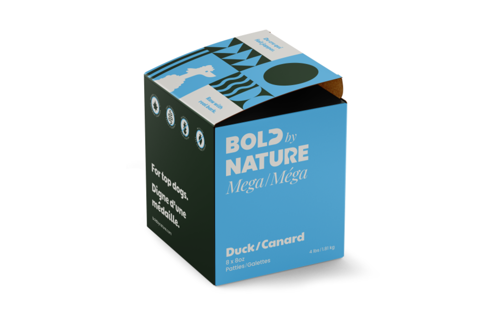 Bold by Nature Mega Raw Duck Patties Dog 4 lb
