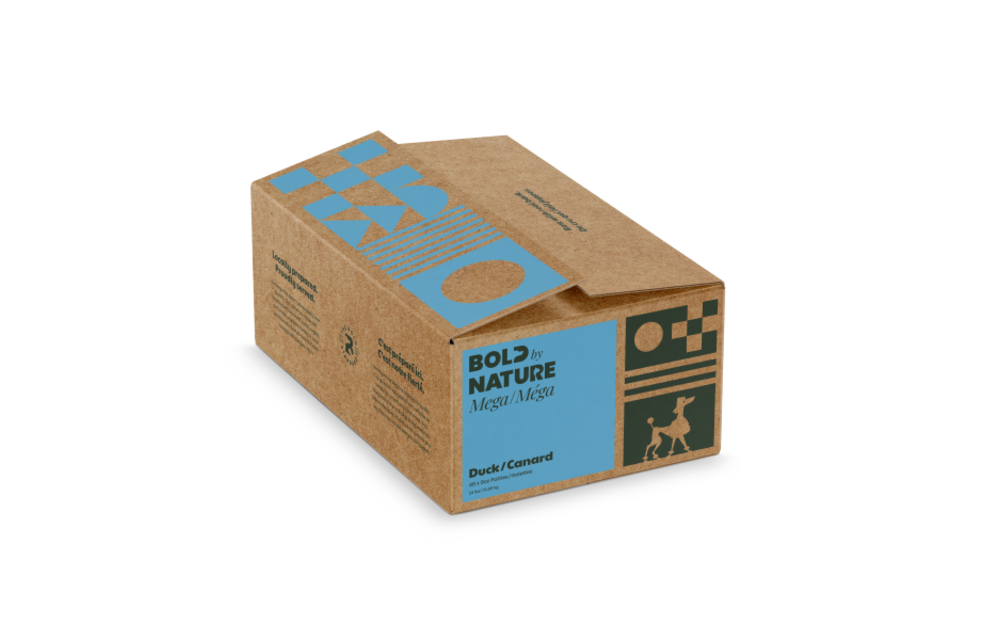 Bold By Nature Mega Raw Duck Patties Dog 24 lb