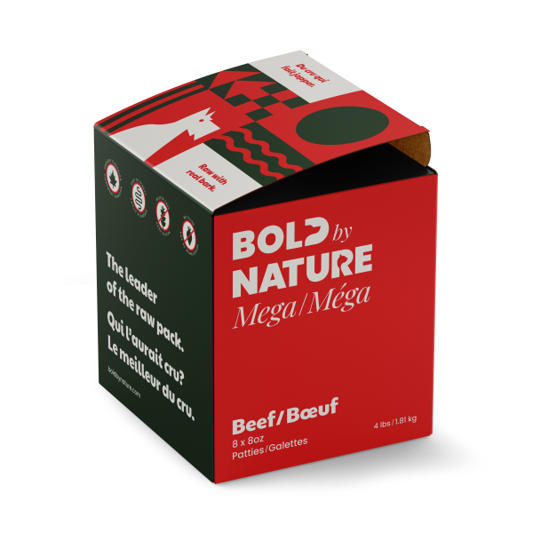 Bold by Nature Mega Raw Beef Patties Dog 4 lb