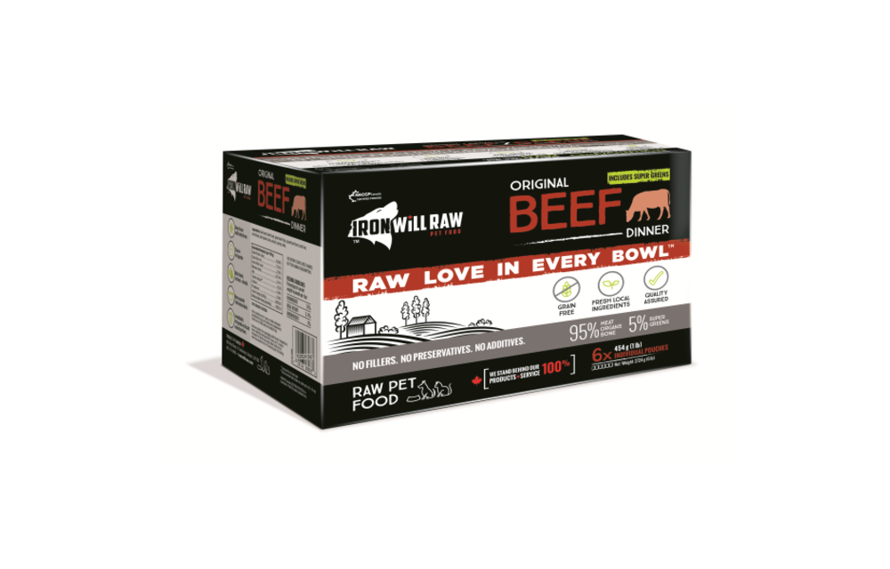 Iron Will Raw Original Beef Dog 6x1 lb