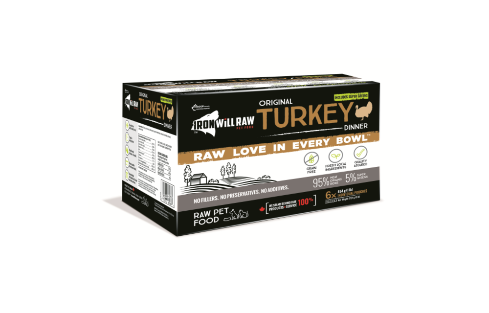 Iron Will Raw Original Turkey Dog 6x1 lb