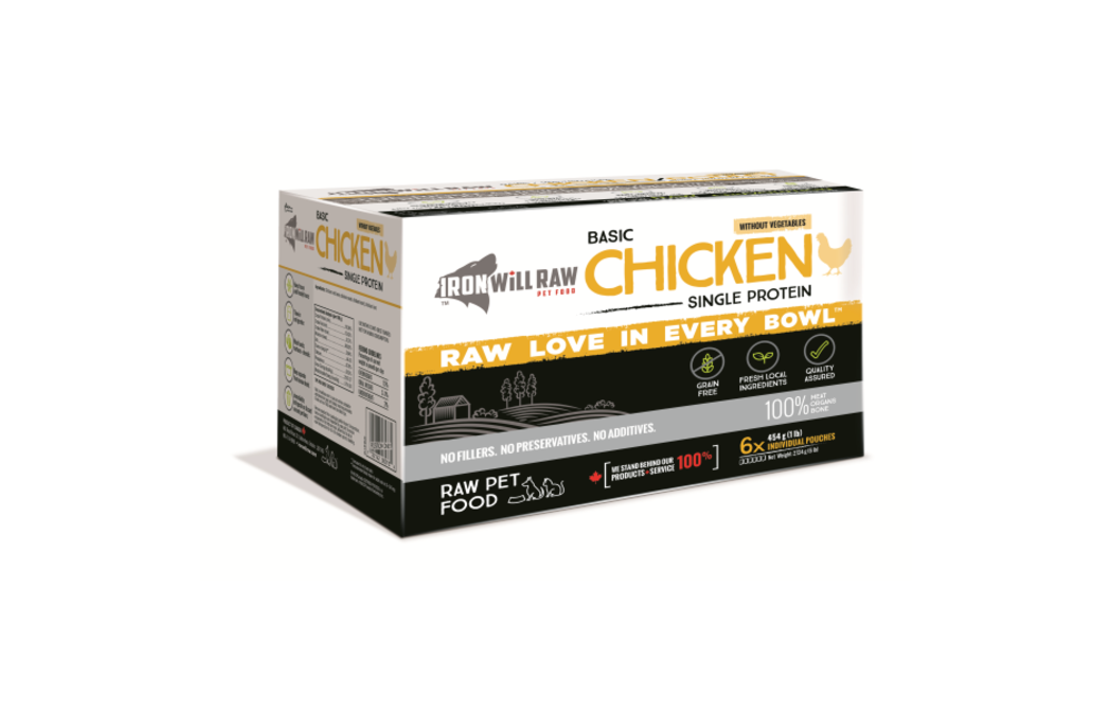 Iron Will Raw Basic Chicken Dog 6x1 lb