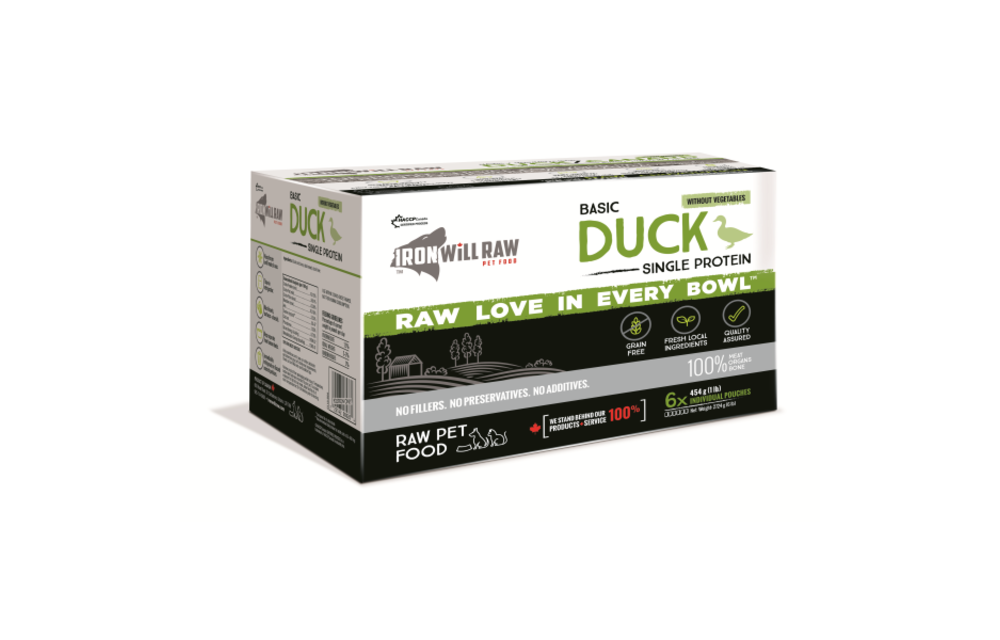 Iron Will Raw Basic Duck Dog 6x1 lb
