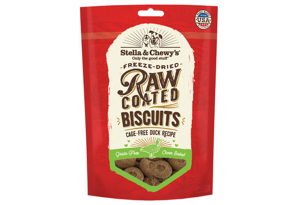 Stella & Chewy's Raw Coated Biscuit Duck Dog 9 oz