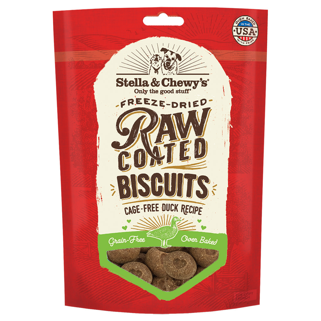 Stella & Chewy's Raw Coated Biscuit Duck Dog 9 oz