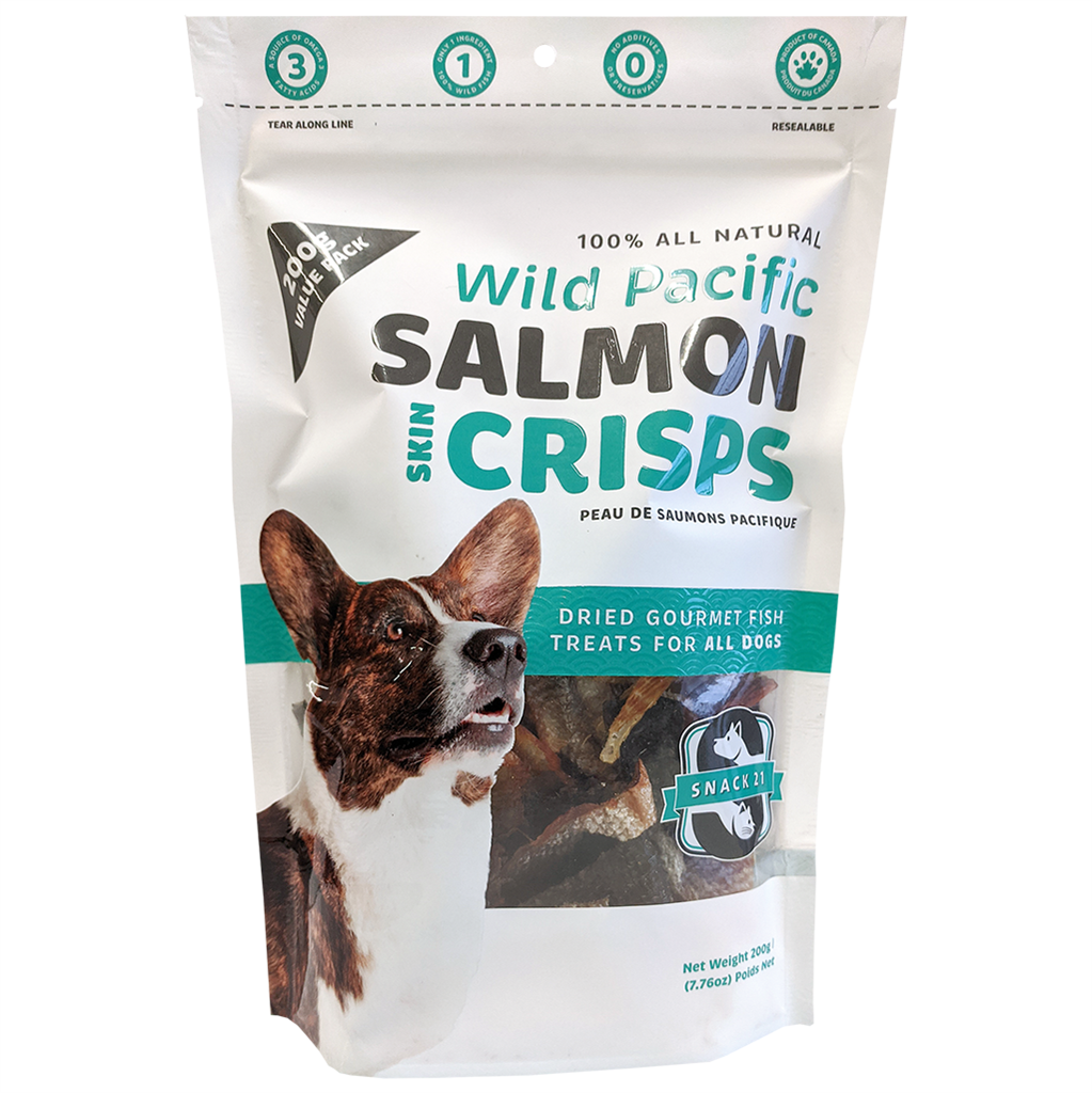 Snack 21 Salmon Skin Crisps Dog 200 g