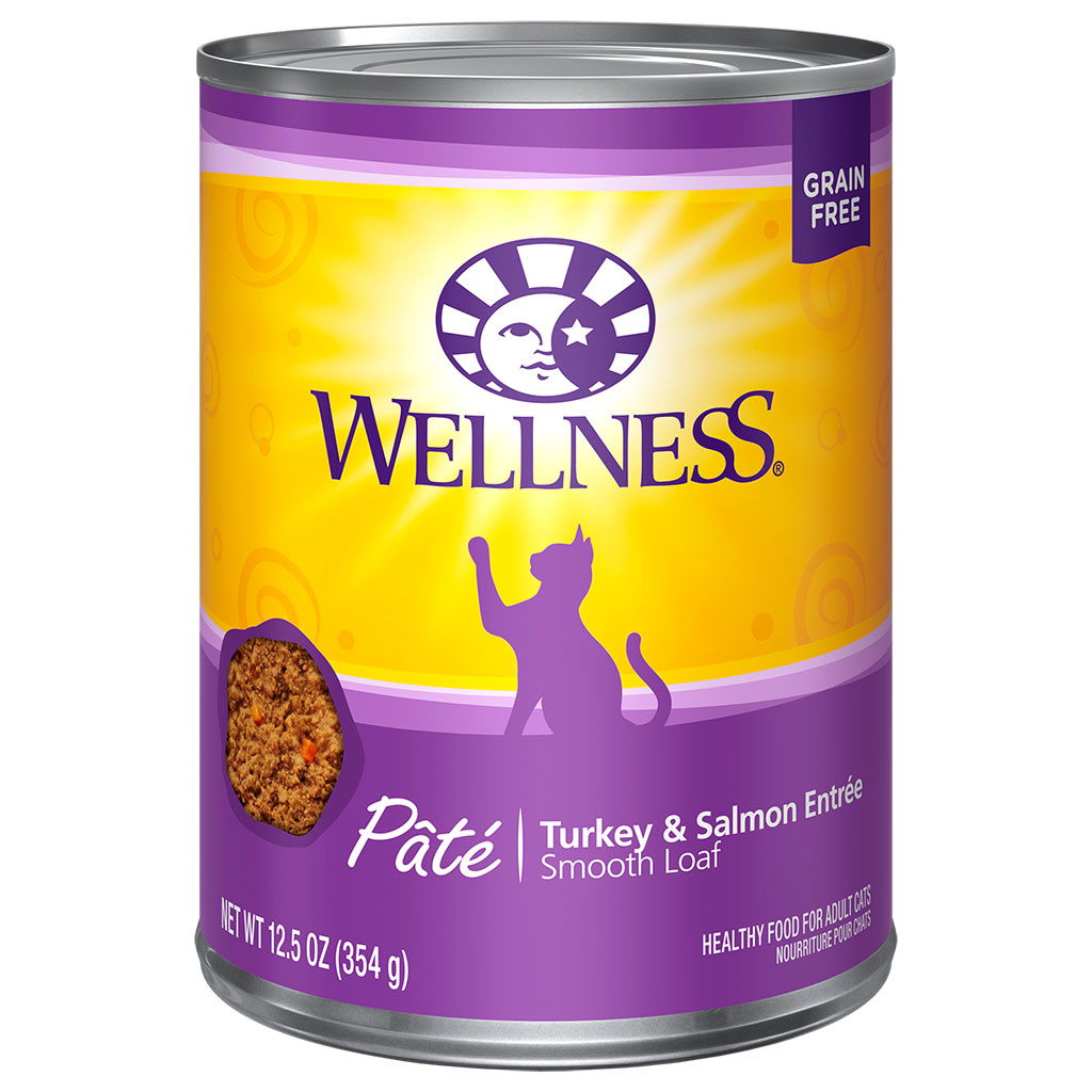 Wellness Turkey & Salmon Pate Cat 12.5 oz
