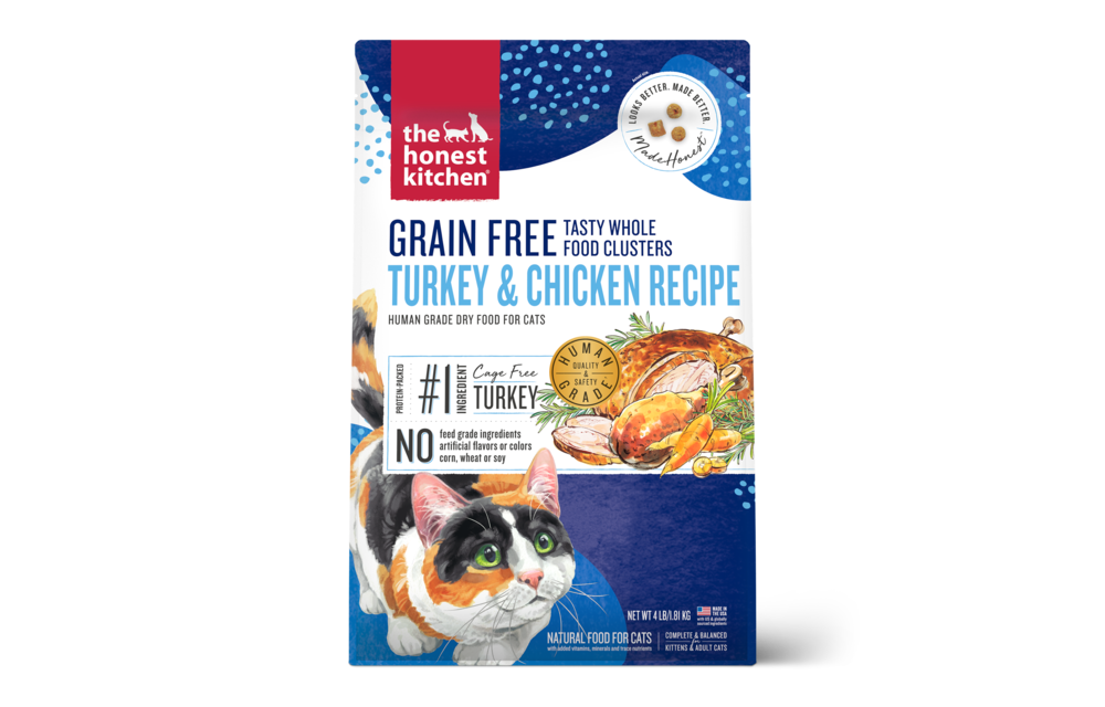 Honest Kitchen GF Whole Food Clusters Turkey & Chicken Cat 4 lb