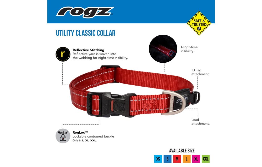 Collar Rogz Classic XXL Black