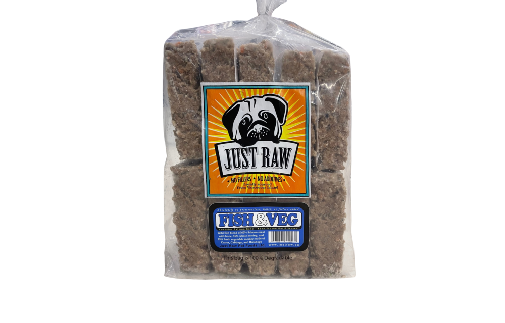 Just Raw Fish & Veg 10lb Bag