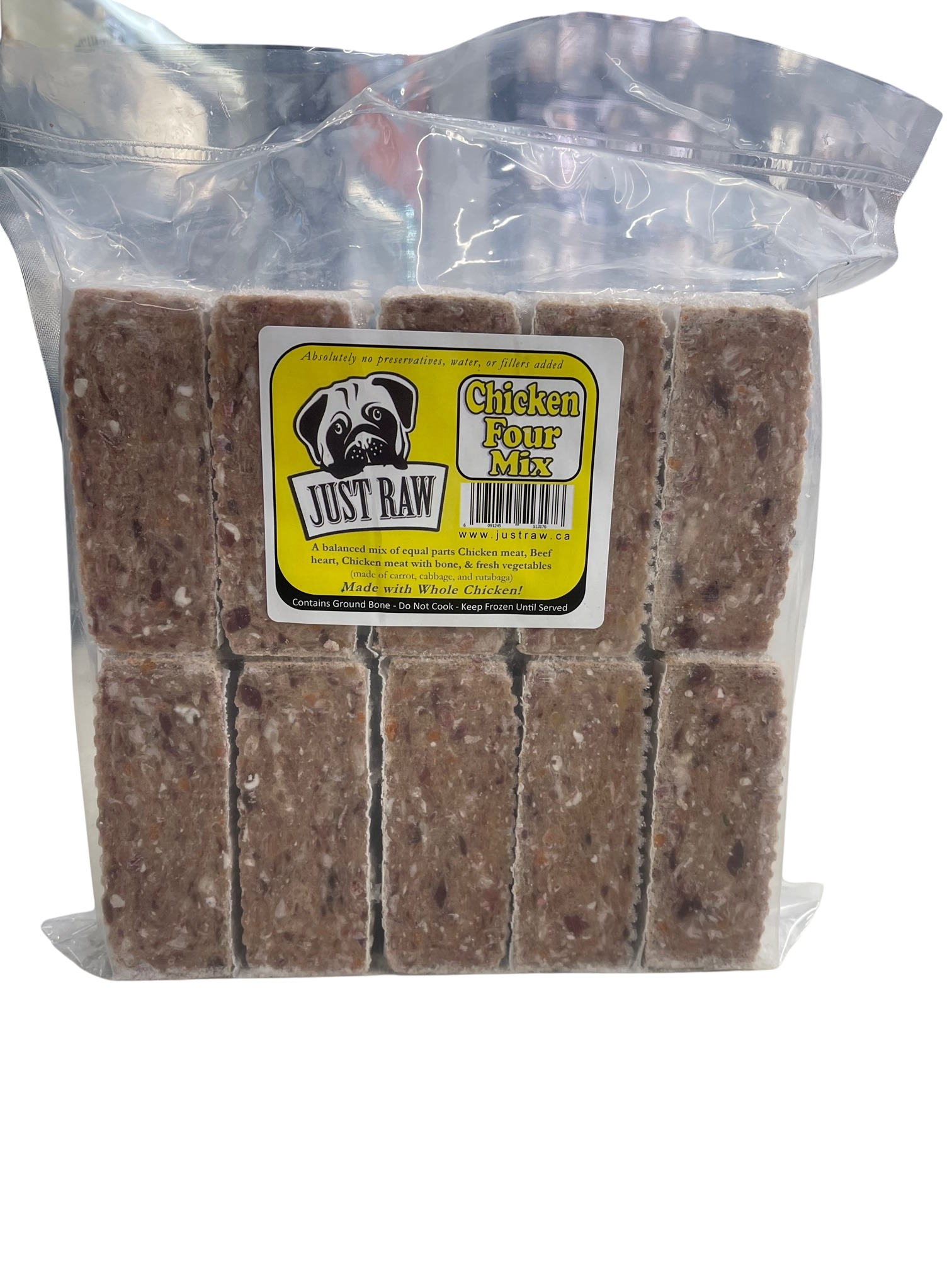 Just Raw Chicken Four Dog 10 x .5 lb