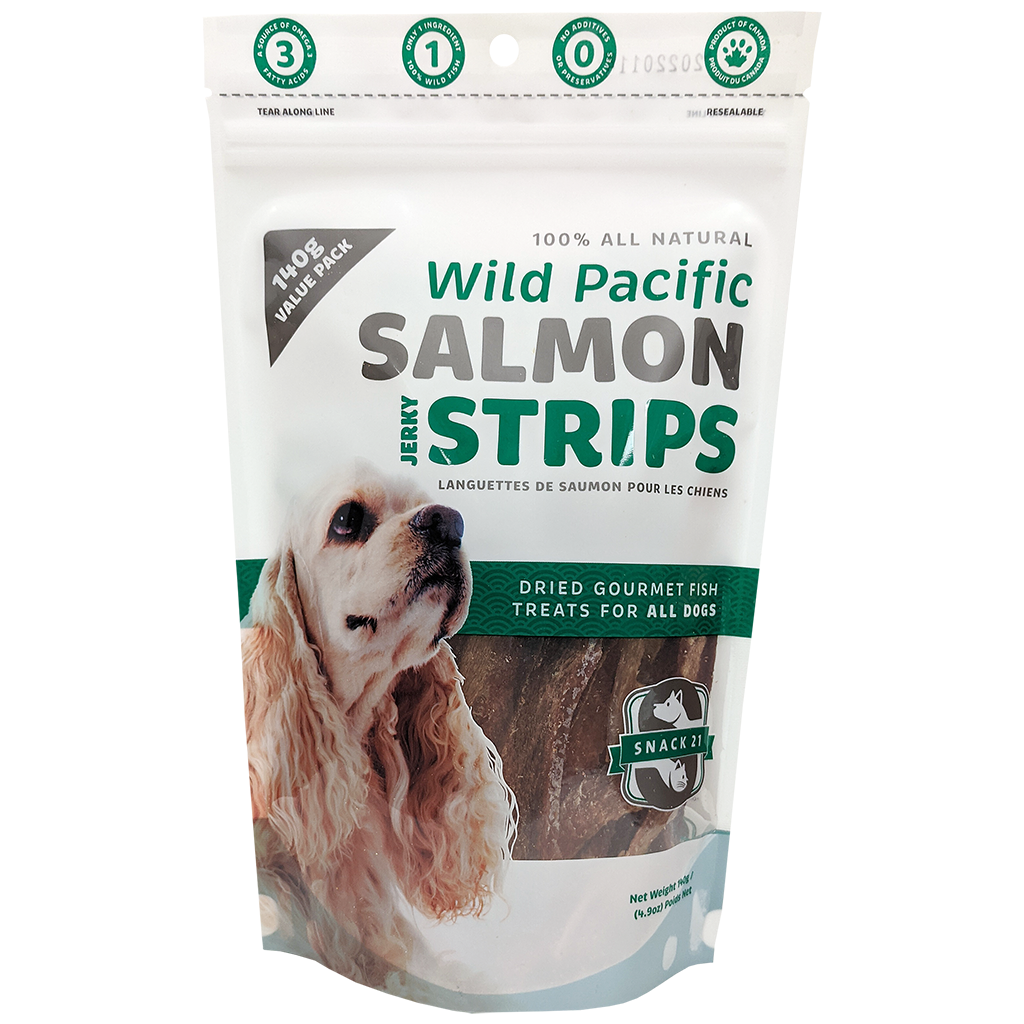Snack 21 Salmon Jerky Strips Dog 140 g
