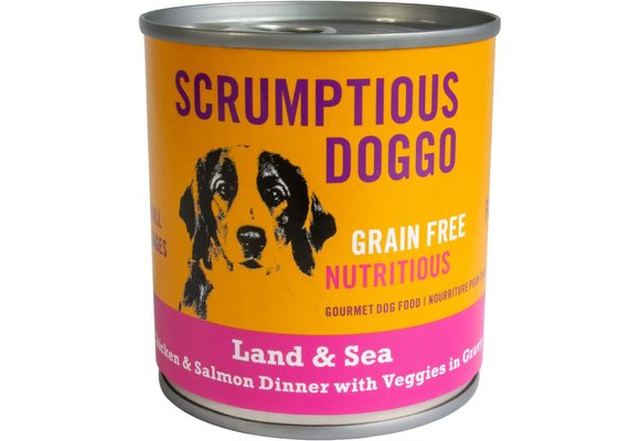 Doggo Chicken & Salmon Dinner with Veggies in Gravy 9oz