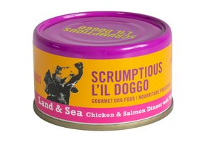 L'il Doggo Chicken & Salmon Dinner with Veggies in Gravy 3oz