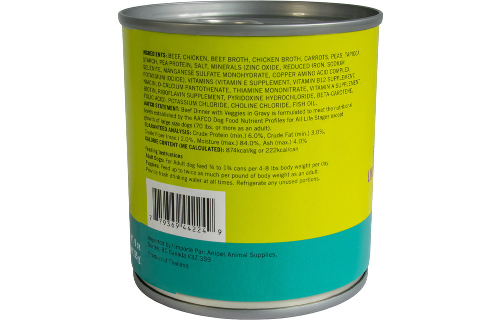 Doggo Beef Dinner with Veggies in Gravy 9oz