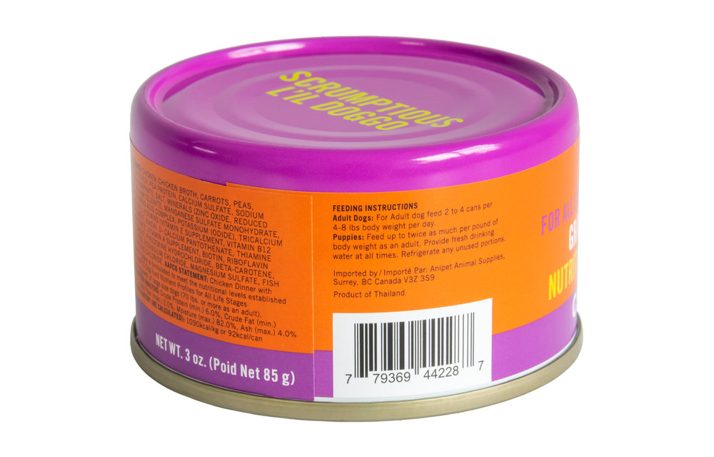 L'il Doggo Chicken Dinner with Veggies in Gravy 3oz