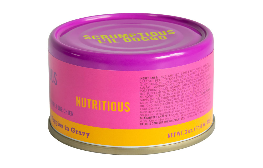 L'il Doggo Lamb Dinner with Veggies in Gravy 3oz