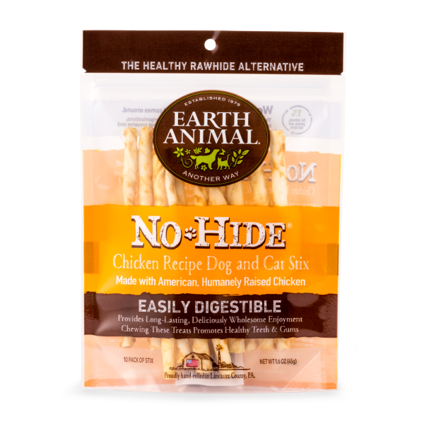 Earth Animal NoHide Chew Chicken Stix 10pk