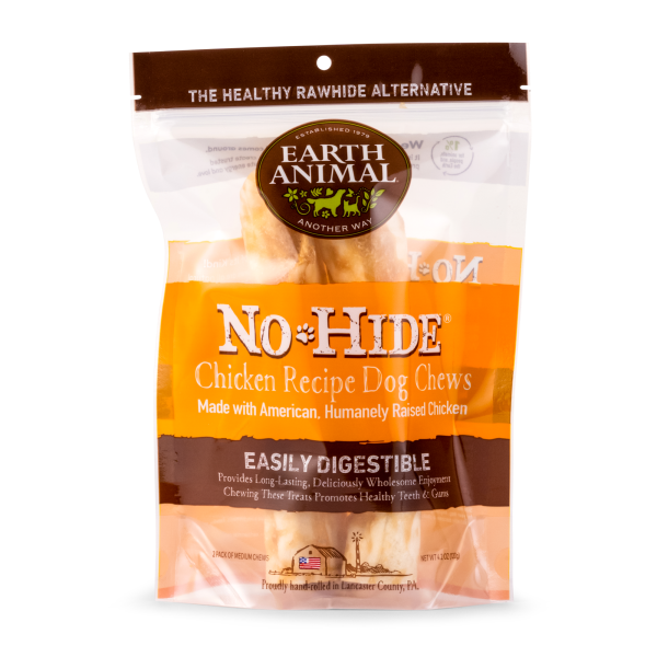 Earth Animal NoHide Chew Chicken Medium 2pk