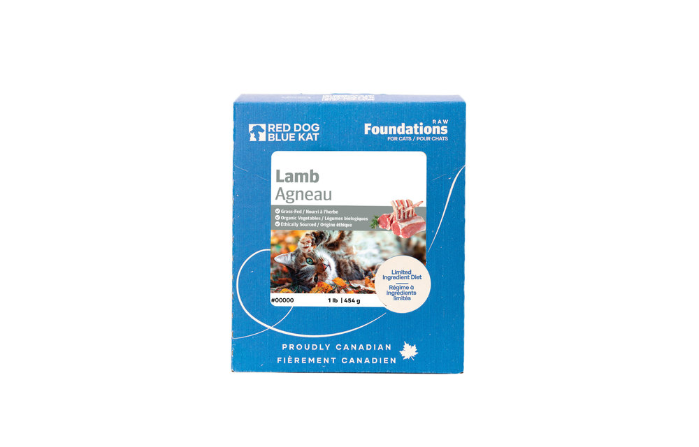 Red Dog Blue Kat Foundations Lamb Recipe Cat 4 x 1/4 lb